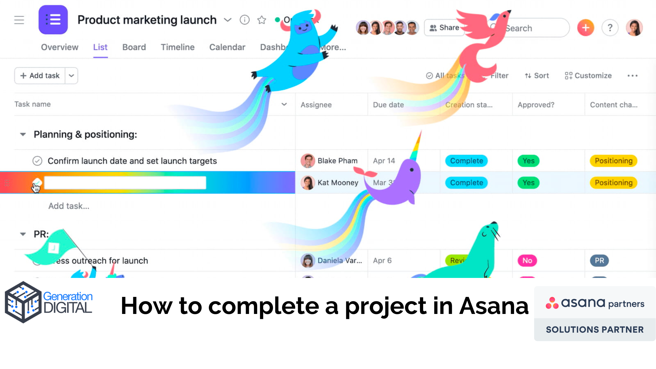 How To Complete A Project In Asana